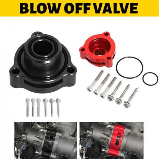 Black/Red Blow Off Adapter Valve Set For CT4 Cadillac Silverado Sierra 2.7 Turbo