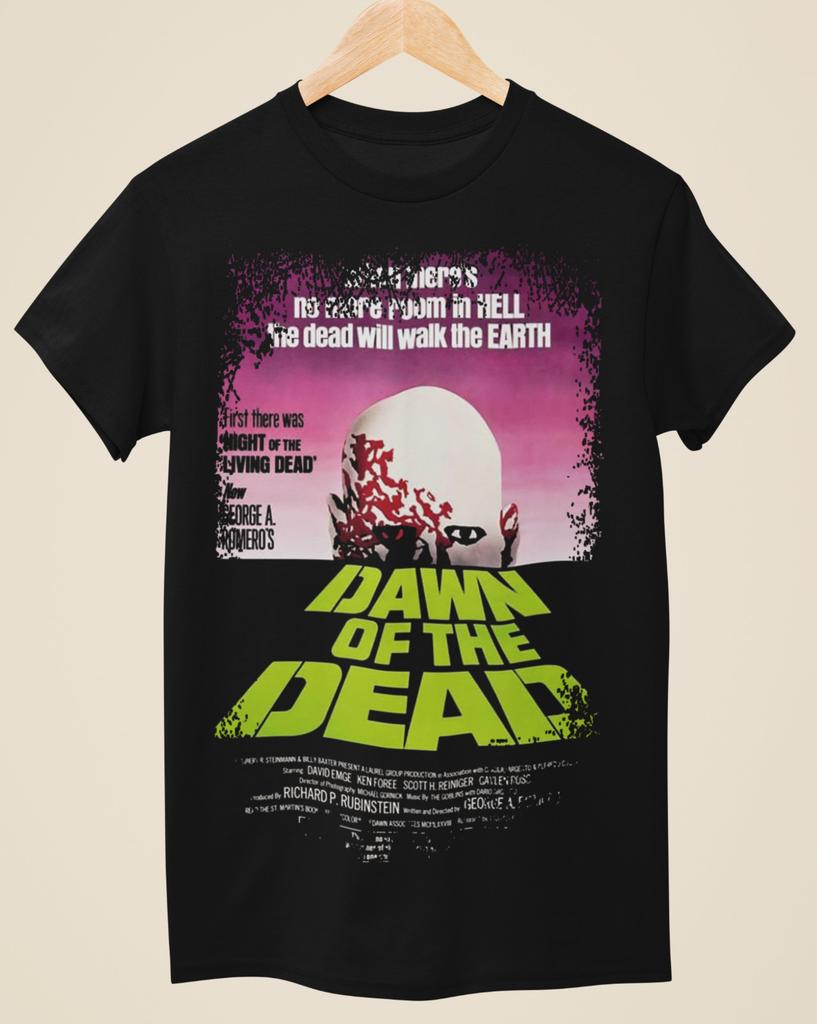 Dawn Of The Dead Movie Poster Inspired Unisex Black TShirt