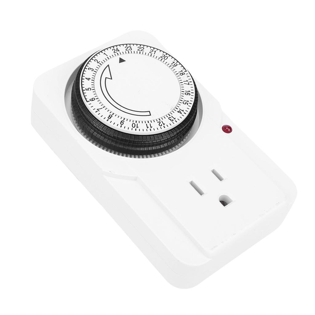 24 Hour Mechanical Timer 15 Minute Intervals Programmable Mechanical Outlet Timer for Water Dispenser Water Heater Conditioner Rice Cooker Light