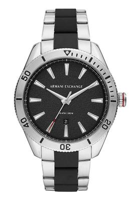 Кварцевые часы Armani Exchange с браслетом из нержавеющей стали AX1824, черно-серебристые, мужские стандартные, кварцевые часы.