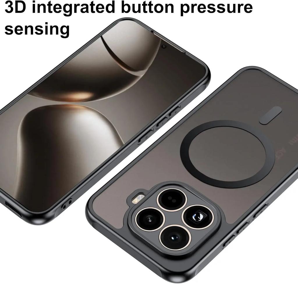 Матовый полупрозрачный чехол для Magsafe Xiaomi 15 14 13 T Pro Ultra 17 Pro Max Беспроводная зарядка Задний Ударопрочный Защитный чехол для телефона