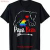 Papa Bear Proud Dad Daddy Ally Lgbt Rainbow Flag Human T Shirt S 5xl Vintage Washed Unisex Graphic Homme Soft Designer Clothes