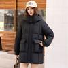 Winter New Down Cotton-padded Clothes Women's Medium and Long Thickened Cotton-padded Clothes Fashion Loose Hooded Warm Cotton-padded Jacket