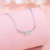 Серебряное ожерелье S925 Smile, легкая роскошная нишевая цепочка с изображением смайла на ключице, универсальный темперамент, высококачественный подарок для девушки
