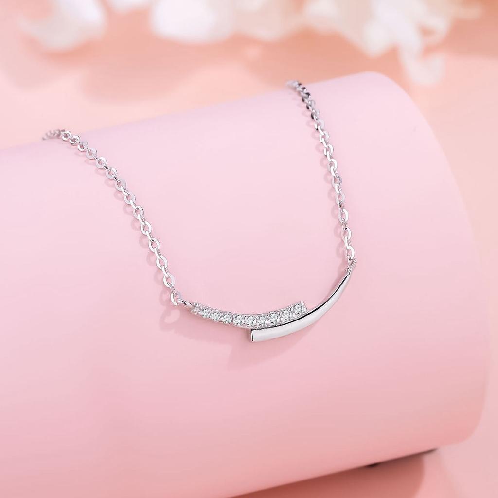 Серебряное ожерелье S925 Smile, легкая роскошная нишевая цепочка с изображением смайла на ключице, универсальный темперамент, высококачественный подарок для девушки