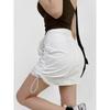 Za2024 Summer New Product Women's Clothes Retro Sexy High Waist Sheath Pocket Side Drawstring Parka Skirt