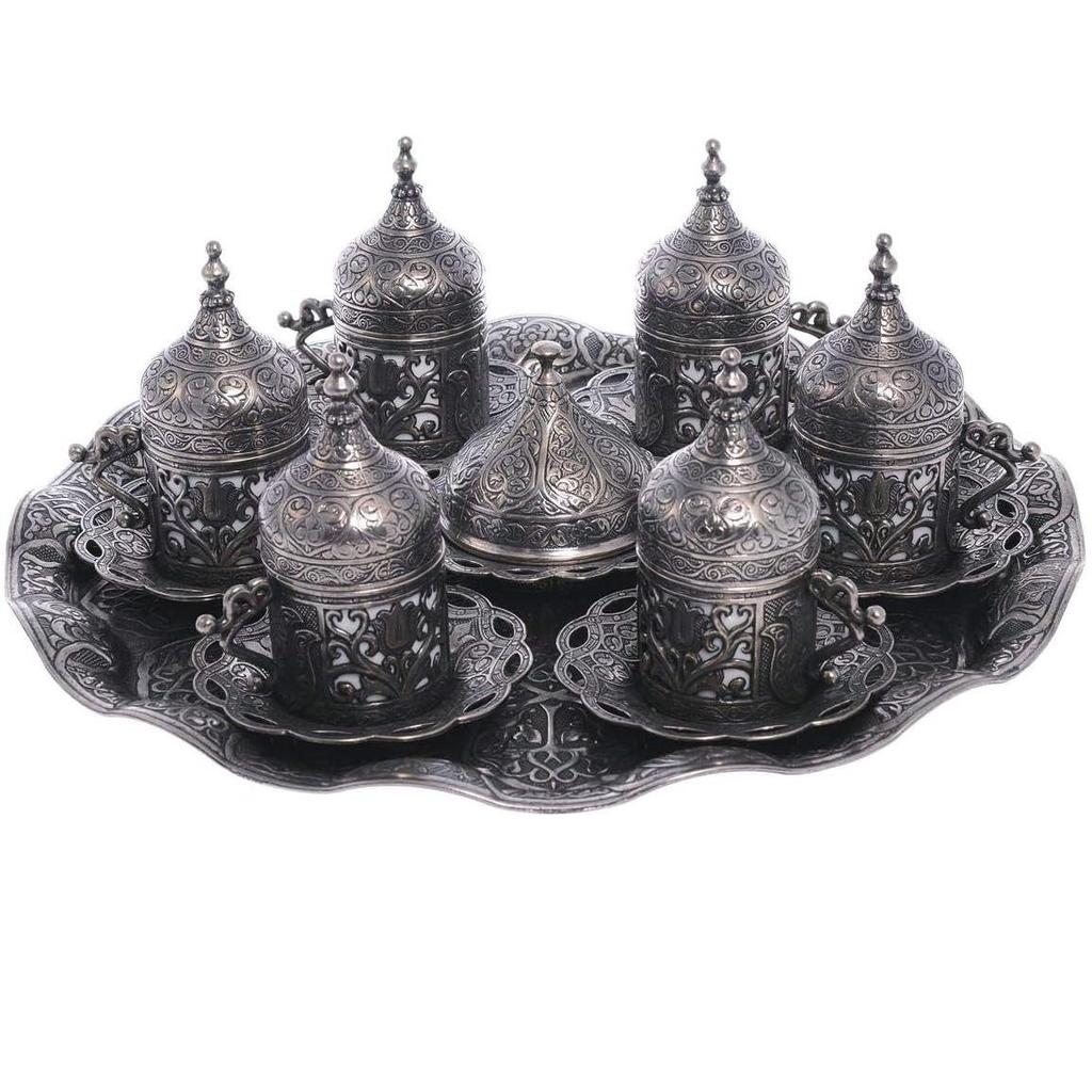 Набор чашек для кофе эспрессо из шести предметов, тарелка, крышка, традиционный набор чашек с мотивом тюльпана