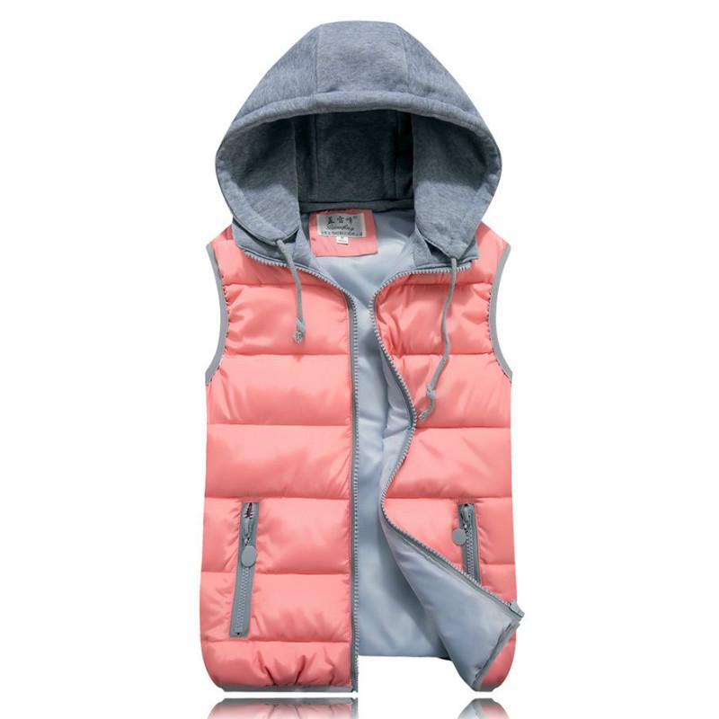 WoMale куртка пуховик хлопок кардиган жилет большой размер с капюшоном модные однотонные хлопковые топы