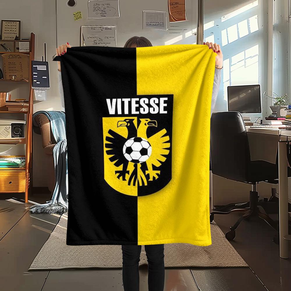 1Pc S.B.V. Vitesse Print Flannel Blanket High Quality Warm Comfortable Cover for All Seasons Perfect for Gifts Home Decor