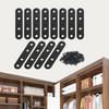 12 Pieces Mending Plates Straight Brackets with Screws Flat Braces for Bed