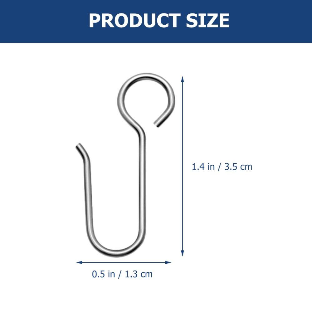 20Pcs Drape Ceiling Curtain Track Hooks S Shaped Shower Curtain Hanger  Door Curtain