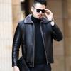 Sheepskin Genuine Leather Jacket for Men, Father's Jacket, Fur All-in-one Plus Velvet Leather Jacket for Middle-aged and Elderly People