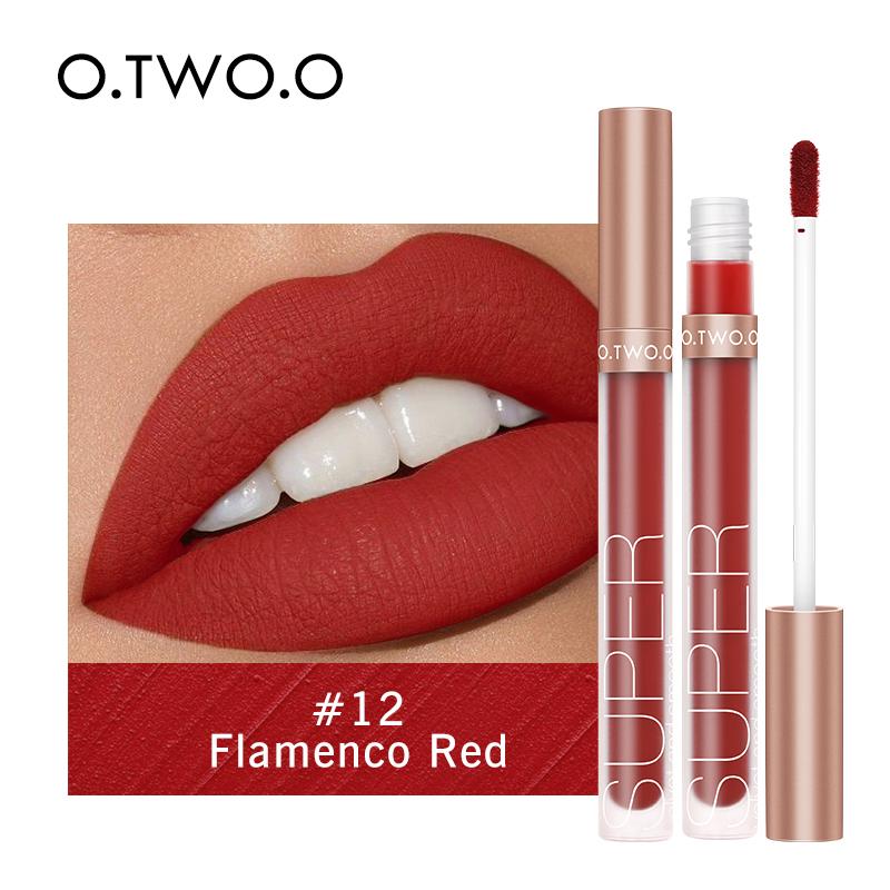 O.TWO.O Пигмент для блеска для губ, матовый бархатный макияж, водостойкая долговечная жидкая помада телесного цвета, коричневый, красный цвет для женщин 9134