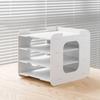 File Storage Rack Desktop Organizer Large Capacity Multi-Layer Partition Design Easy Assembly File Holder