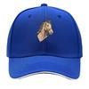 Rustic Galloping Horse Head Emblem Sandwich Baseball Cap Sun Cap Outdoor Workouts Hat