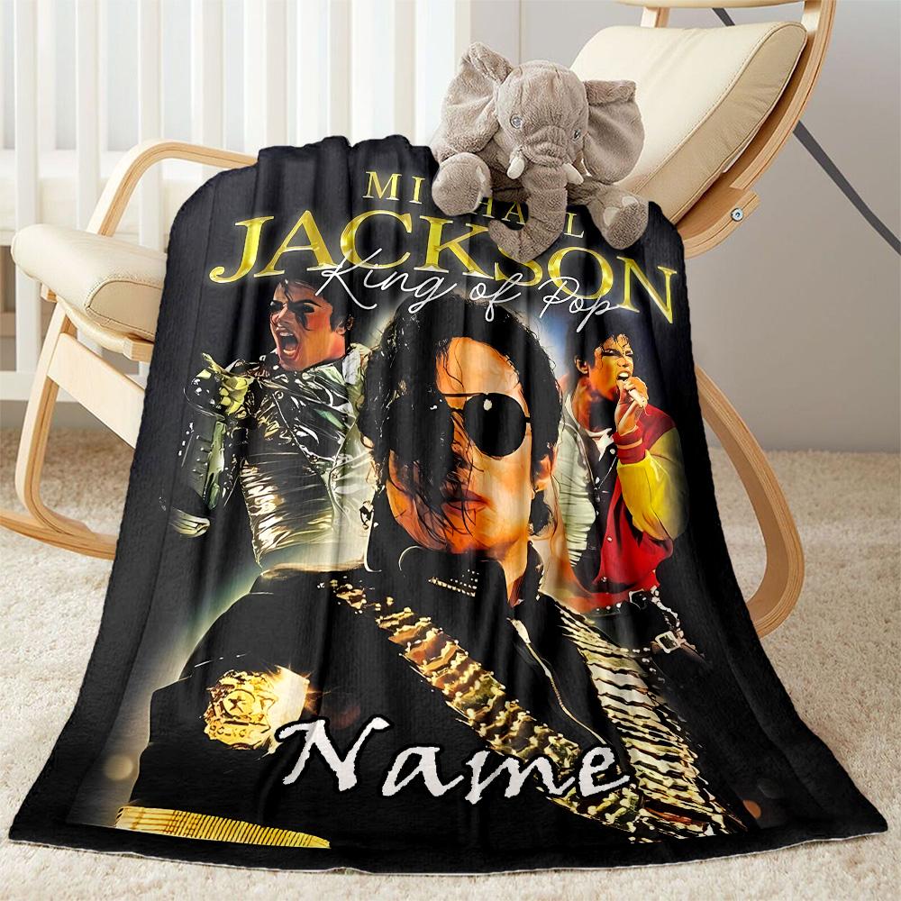 Pop: Michael Jackson Blanket Durable Comfort Perfect for Couch Bed Livingroom Four Seasons Multipurpose Digital Print