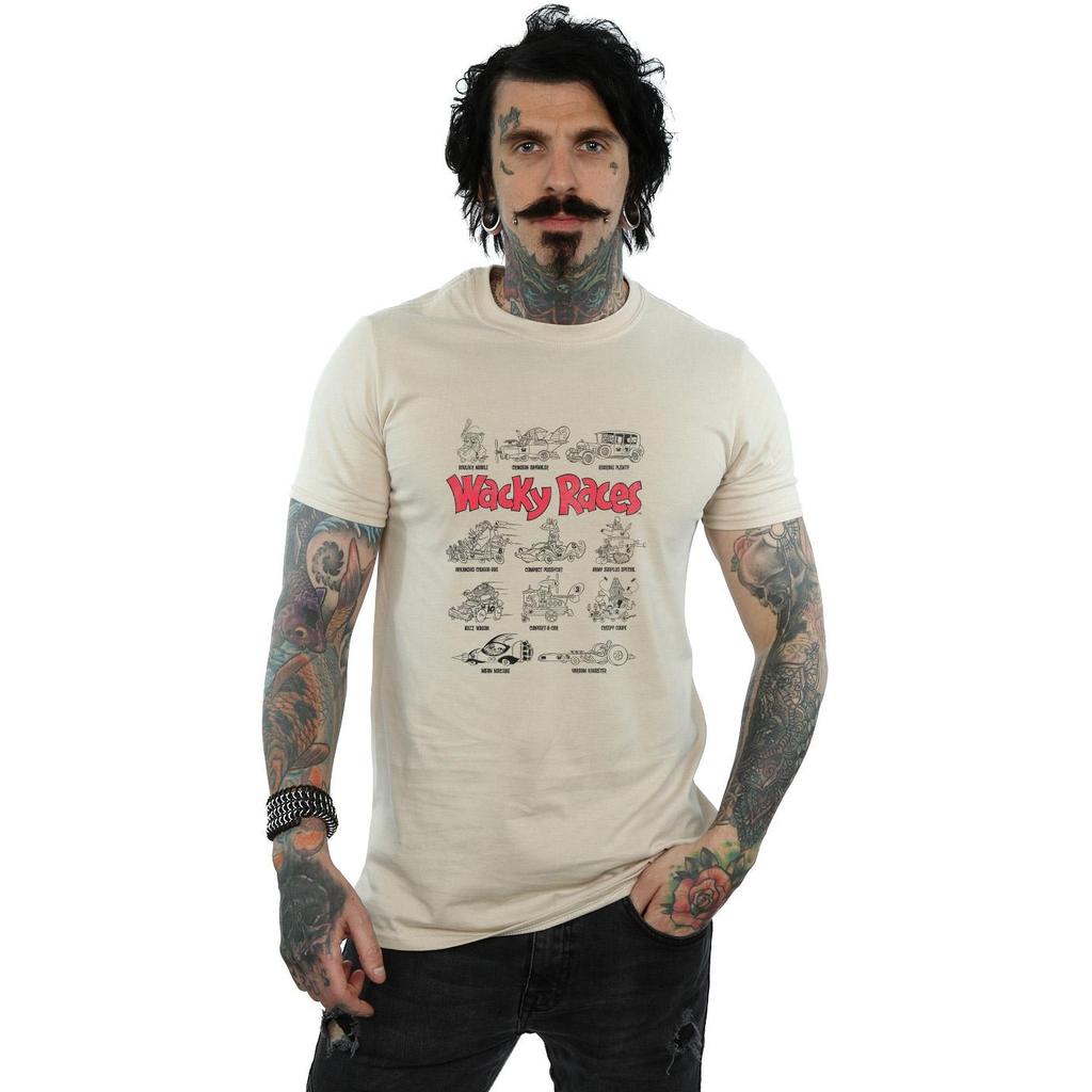 Wacky Races Mens Car Lineup T-Shirt