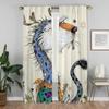 Тюль для спальни, волшебное украшение на Хэллоуин, элегантные шторы для комнаты, 2 шт., затемняющие шторы, занавески для домашнего интерьера