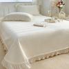Bedspreads for Bed Quilted Bed Linen Jacquard Bed Cover Home Blanket Ruffles Bedsheet (No Pillowcase)