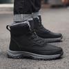 Men's Winter Boots Outdoor Waterproof Warm Cotton Shoes Men Thick Soled Plush Boot Ankle Snow Boots Non-slip Sneakers