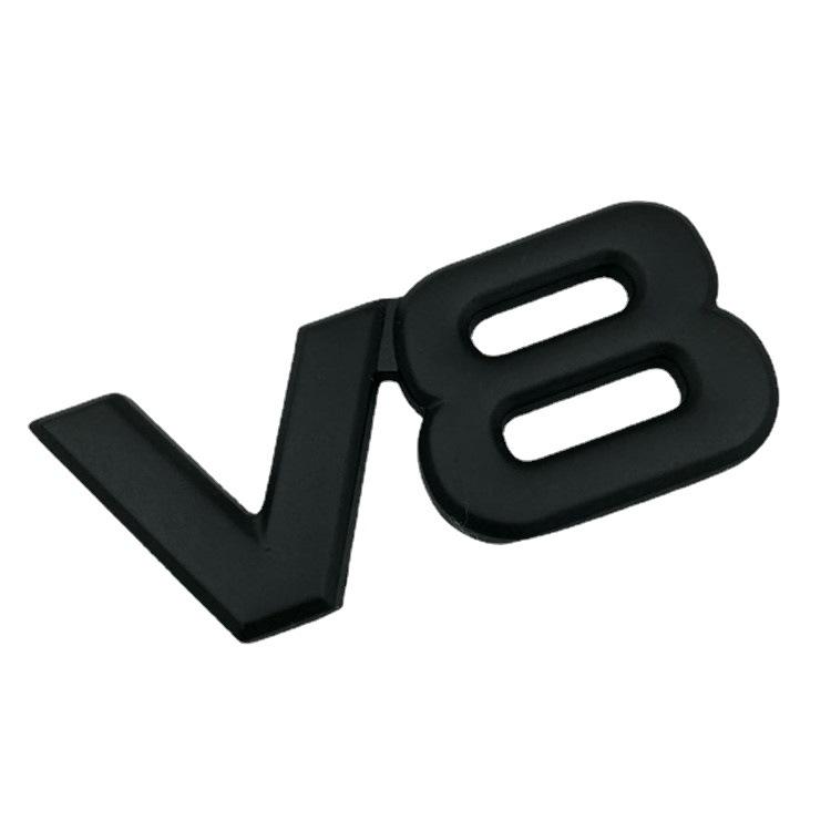 3D значок-эмблема V8 для автомобилей Toyota и Volkswagen - Металлическая наклейка на багажник с гальваническим покрытием