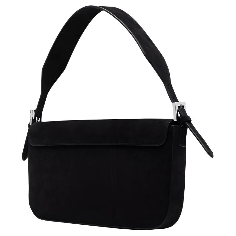 By Far Manu Series Leather Vintage Suede Handbag Shoulder Bag Women handbags Black 21PFMNSBLUMED