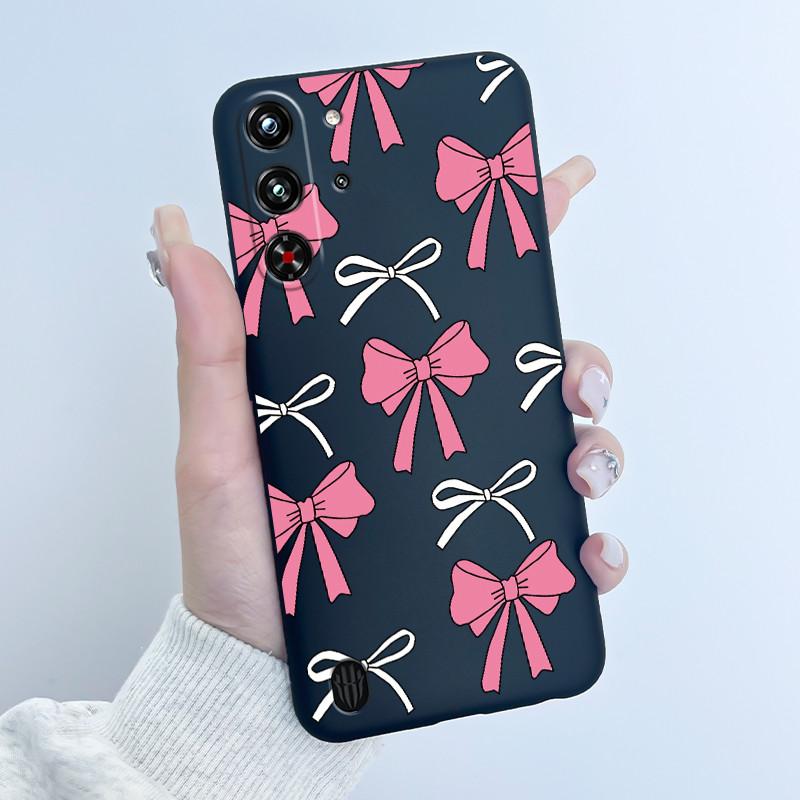 Для ZTE Nubia Red Magic 10 10S Pro Plus Redmagic 10 Air Чехол Роскошный Милый Кролик Любовь Забавный Черный Мягкий Силиконовый Задняя Крышка Корпус