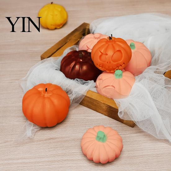 Форма для тыквенного украшения DIY, силиконовая для свечей на Хэллоуин, форма для изготовления ароматических свечей ручной работы, для гипсовых поделок, литья, цементной глины, эпоксидной смолы, Хэллоуин