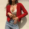 Women's Solid Color Short Knit Cardigan Sweater Coat For Women