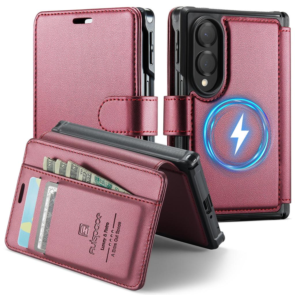 Wireless Charging Flip Wallet Case for Samsung Galaxy Z Fold 8 8Ultra Fold8 Fold8Ultra Stand Phone Case Leather Phone Cover