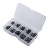 Fish Hooks Kit, 500pcs Carbon Steel Fishing Hooks Treble Hooks Kit Fishing Fish Jig Hooks with Tackle Box 3-12# Assorted Sizes