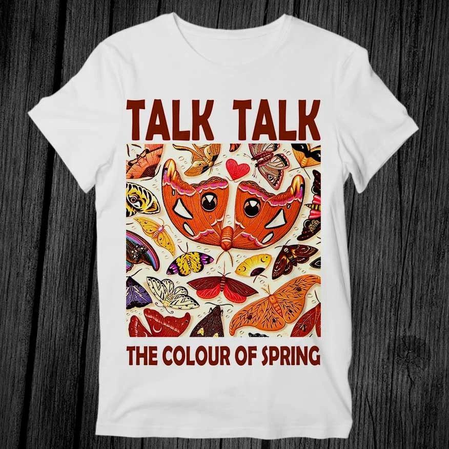 Винтажная белая футболка унисекс Talk Talk Music Band из плотного хлопка S-234XL MM144