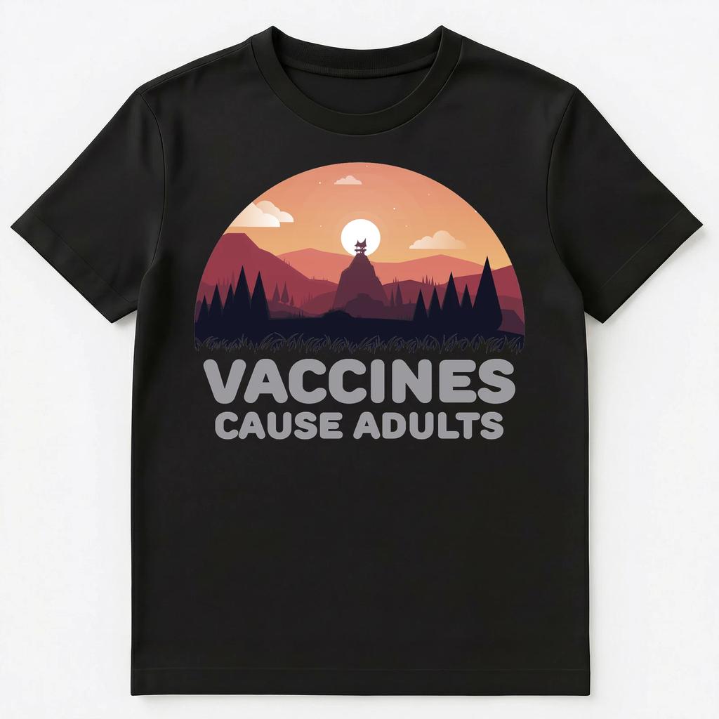 Vaccines Cause Adults Funny T Shirt Unisex T-Shirt