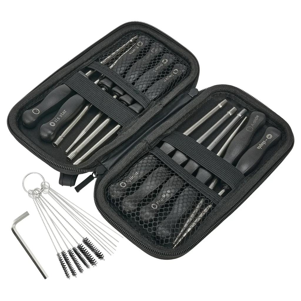 Набор инструментов для регулировки карбюратора для 2-тактного двигателя, набор отверток, 6 чистящих игл и 6 чистящих щеток с шестигранным ключом