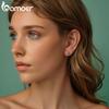 BAMOER 925 стерлингового серебра Рождественский подарок ювелирные изделия Holly Open Ring Красочные серьги-гвоздики с листьями цветов Специальный подарок на Новый год