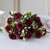 Artificial Flowers Multi Head Silk Rose Valentine's Wedding Brial Bouquet Garland Decora Home Room Table Needlework Gifts Props