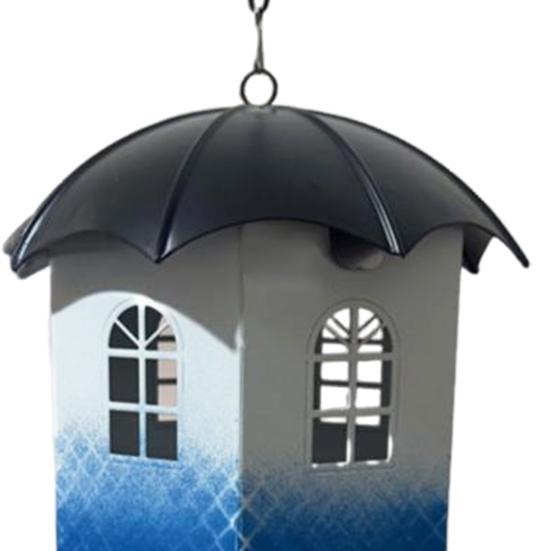 Metal Bird Feeder with Lights Squirrel Resistant Hummingbird Feeder Waterproof Hanging Feeding Station for Home Patio Garden Birds