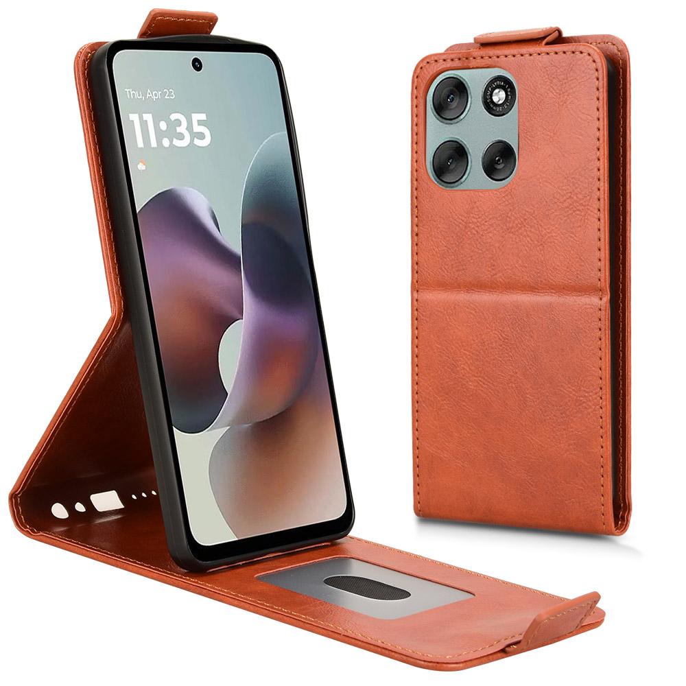 For Motorola Moto G56 5G Stand Case Magnetic Clasp Vertical Flip Leather Phone Cover with Card Holder