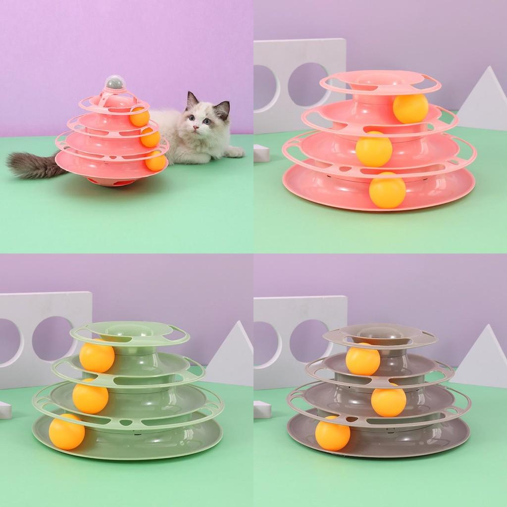Игрушка для кошек, шестислойный вращающийся диск для интерактивной игры и упражнений