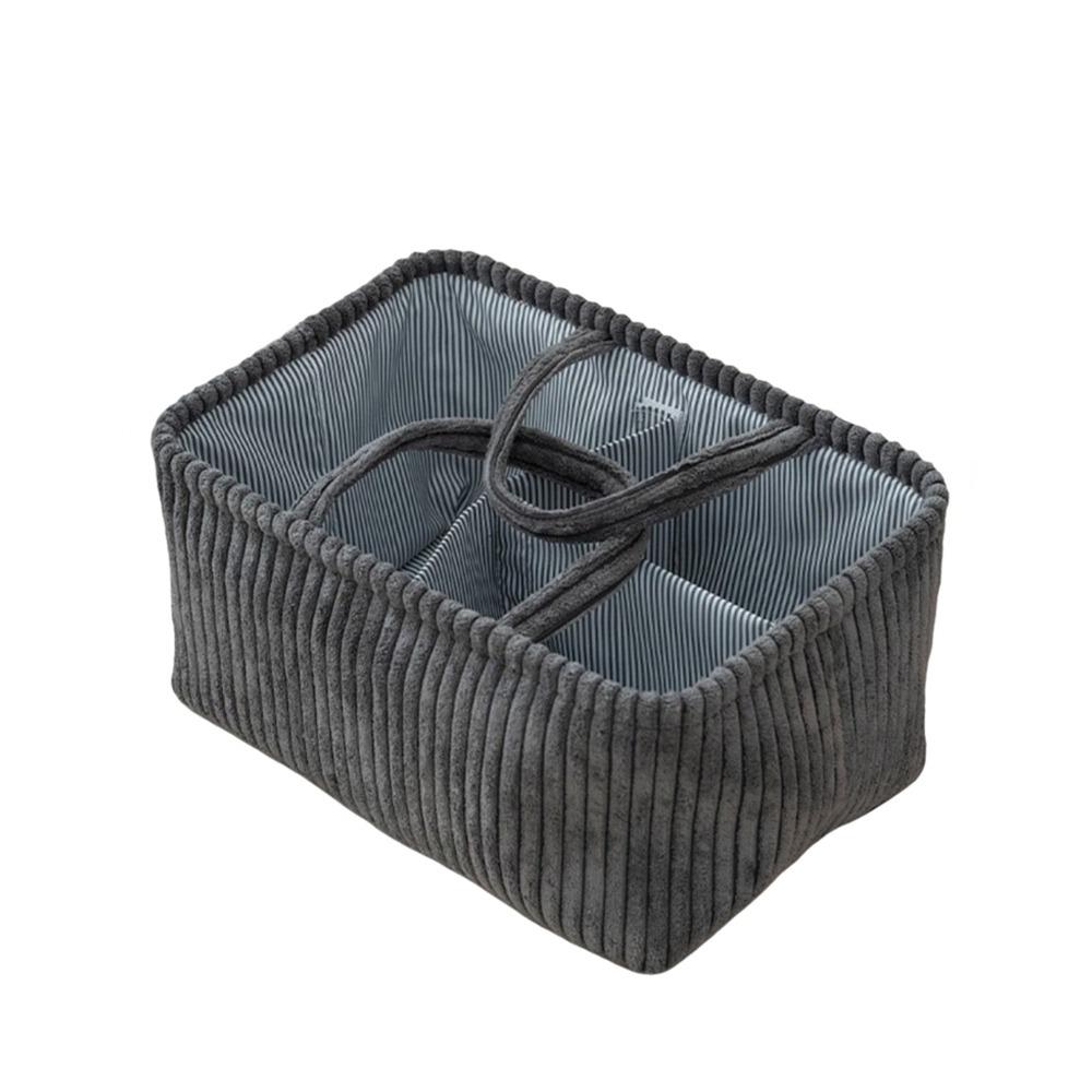 Solid Color Compartment Storage Basket Large Capacity Mommy Bag Sundries Storage Basket for Home