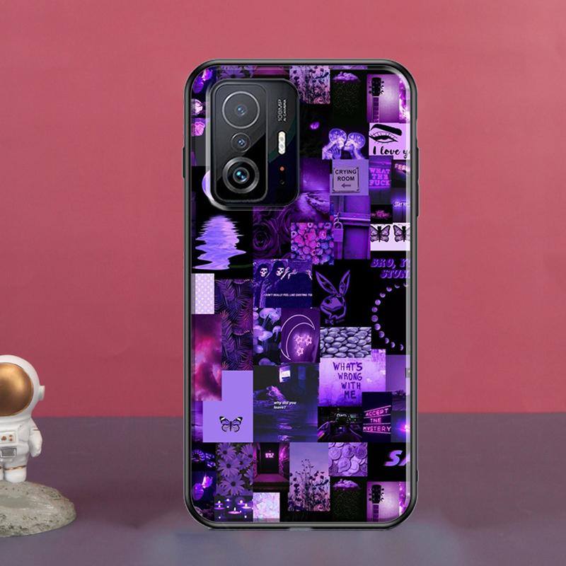 Фиолетовый эстетический чехол для POCO X5 X3 F5 Pro X4 F4 GT M5s C40 F3 для Xiaomi 13 Lite 12 11T 12T Pro 12X