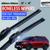 For FIAT Freemont  2011-2014 Car Windshield Wiper U-type Soft Rubber Frameless Bracketless Car Wipers 24"+18"