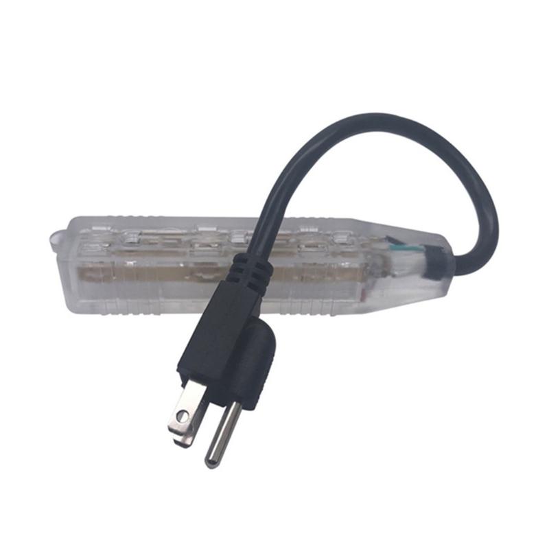 Power Cable 3 Prong Groundes Outlet Essential Power Cable with 3 Outlets Plastic Extension Cord PVC for Home & Offices