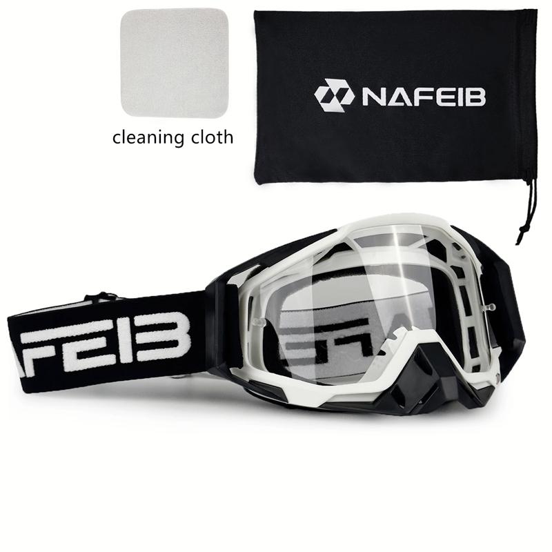 NAFEIB Motorcycle Goggles Men's Riding UV400 Windproof And Sand Resistant Detachable Off-road Helmet Goggles