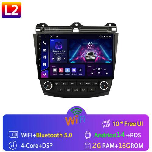 Android 14 Автомобильное радио для Honda Accord 7 2003-2008 GPS-навигация Мультимедиа Видеоплеер Carplay Android Auto Car Stereo 2 Din