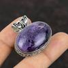 Purpurite Gemstone Pendant 925 Sterling Silver Pendant Purpurite Jewelry Handmade Pendant Vintage Pendant Unique Design Jewelry Gift For Him