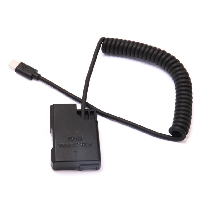 EN-EL14 Заглушка аккумулятора USB-C Адаптер-муфта с пружинным кабелем питания USB Type-C для