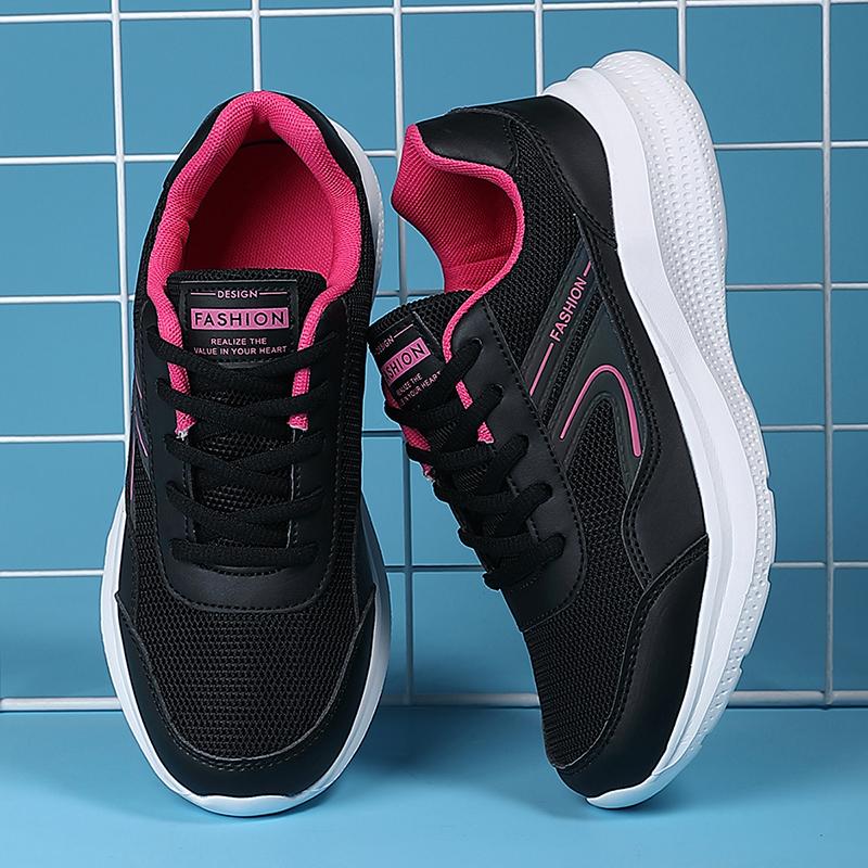 Purple Sports Shoes for Women In Spring and Summer Lightweight Non Slip Shock Absorbing Student Running Shoes Mother Soft Soled