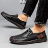 Fashion Genuine Leather Shoes Men Loafers Slip On Business Casual Leather Shoes Classic Soft Moccasins Hombre Breathable Men Shoes Flats