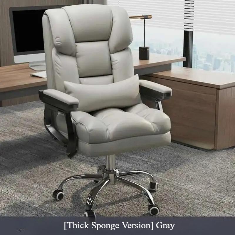 Modern Ergonomic Office Chair - PU Leather Computer Desk Chair with Swivel, Comfortable Executive Chair for Home/Office/Gaming